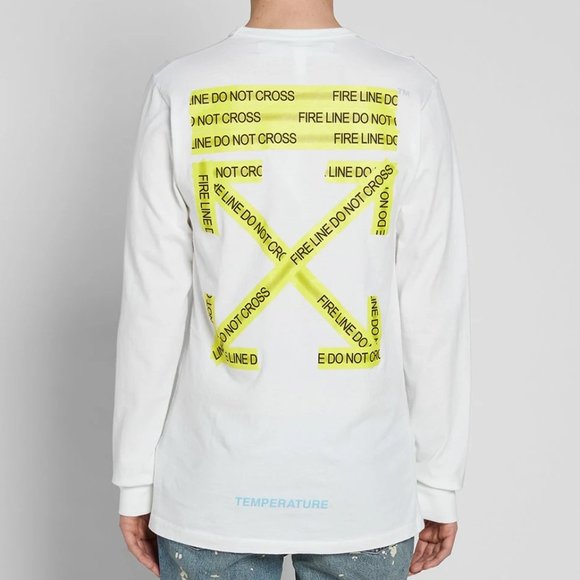 Off-White Firetape Sweatshirt White - Picture 3 of 8